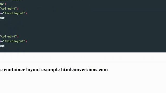 Bootstrap three container layout | HTMLConversions.com смотреть онлайн