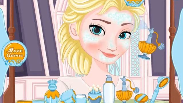 Elsa Make Up Removal (Холодное сердце: Эльза удаляет макияж на ночь) - прохождение игры смотреть онлайн