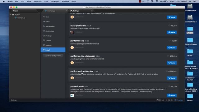 How to run Python Script in Atom Editor using platformio-ide-terminal смотреть онлайн