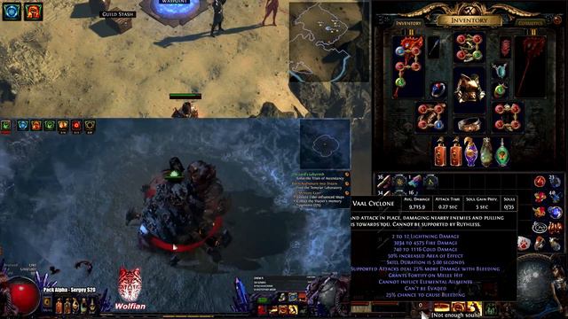 Path Of Exile 3.4 Vaal Cyclone Chieftain Build Guide Clearing T15! смотреть онлайн