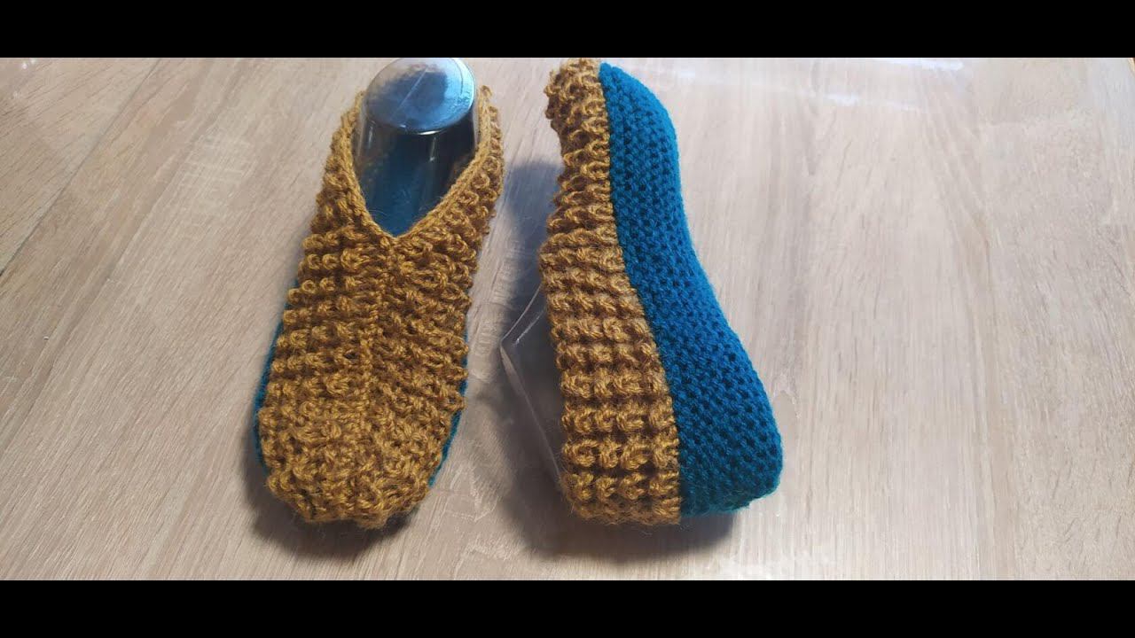 Самый быстрый способ вязания тапочек. Можно собрать все остатки ниточек смотреть онлайн