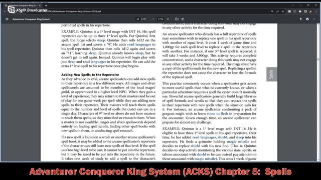 Adventurer Conqueror King System (ACKS) Chapter 5: Spells смотреть онлайн