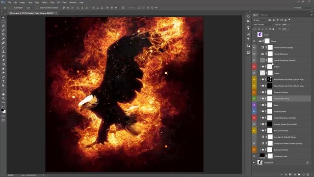 Flames Photoshop Effect Tutorial | Automatically create flame digital art in Photoshop смотреть онлайн