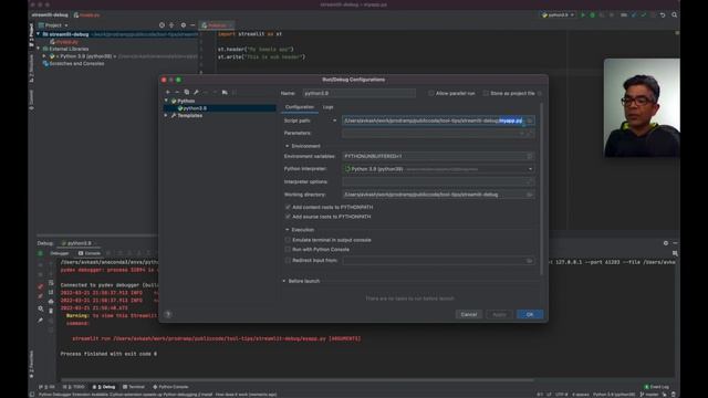 Configure your PyCharm IDE to debug Streamlit application смотреть онлайн