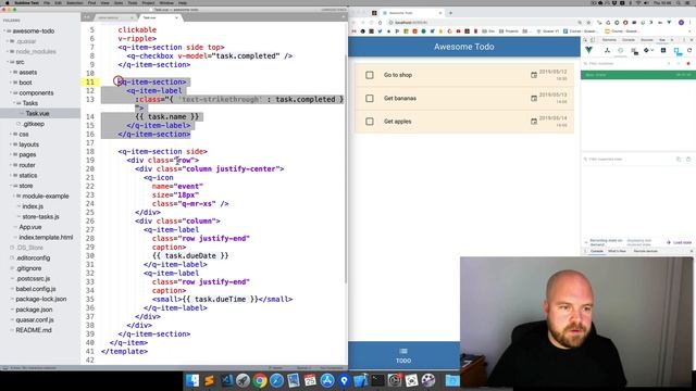 Quasar Framework: Vue.js Cross Platform App (7/10): Vuex - Actions & Mutations смотреть онлайн