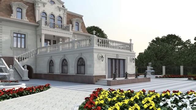 Проект элитного загородного дома в стиле барокко смотреть онлайн