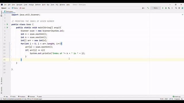 INDEX OF SPECIFIC NUMBER IN UNSORTED ARRAY JAVA PROGRAMMING NO SOUND COPY CODE смотреть онлайн