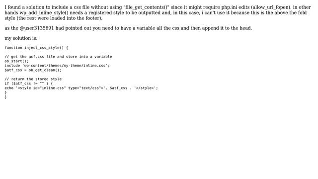 Wordpress: functions.php - inject inline css from file (2 Solutions!!) смотреть онлайн