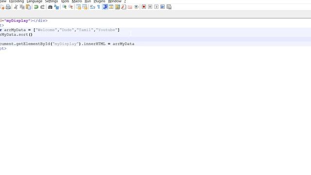 JavaScript array sort method in Tamil смотреть онлайн