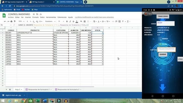 APLICACION ANDROID PARA CONTROL DE INVENTARIO CON BASE DE DATOS EN EXCEL смотреть онлайн
