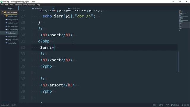 Php Array Sorting in Bangla | PHP Tutorial For Beginners | (part 19). смотреть онлайн