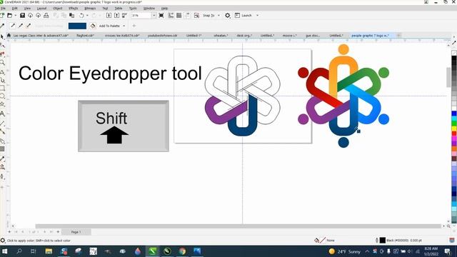 Corel Draw Tips & Tricks Gaps between to objects Part 3 Color Eyedropper смотреть онлайн