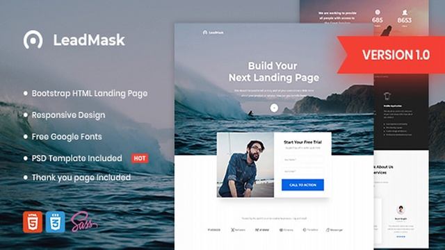 LeadMask - Business HTML Landing Page Template | Themeforest Website Templates and Themes смотреть онлайн