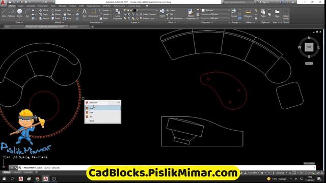 Circular Sofa Dwg - in AutoCAD Blocks Drawing (Furniture Cad Blocks) смотреть онлайн