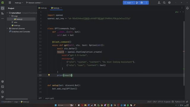 ChatGPT als Discord Bot | ChatGPT API Tutorial (Python/Pycord) смотреть онлайн
