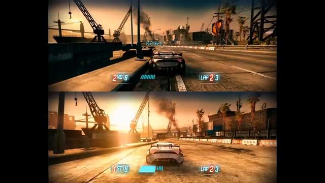 Split Second Split-Screen gameplay смотреть онлайн
