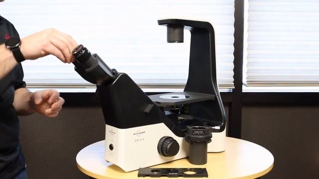 How to Assemble The Accu-Scope EXI-410 Inverted Phase Contrast Microscope смотреть онлайн