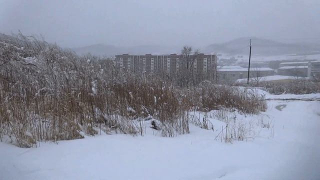 Снег в городе Находке (март 2015 года, Россия) смотреть онлайн