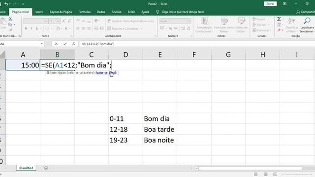 Excel: Correção Saudação Horário смотреть онлайн