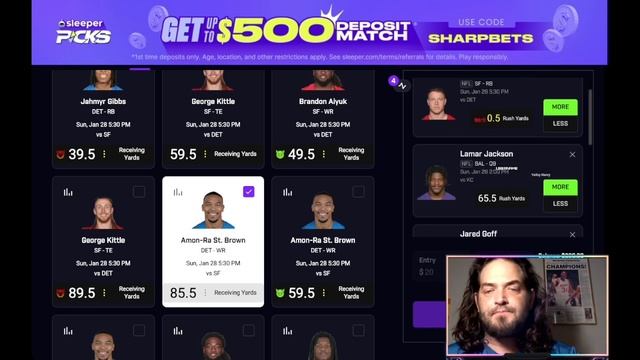 ? 16-4 RUN! PrizePicks BEST NFL (4 MAN) Player Props 01/28/24 || LIVE w/ Ur Boy JohnPick смотреть онлайн