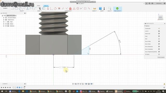 Делаем Болт М8 в Fusion 360 (часть2) смотреть онлайн