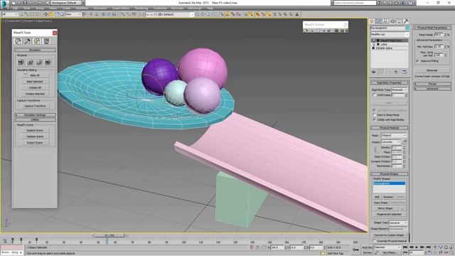 Физические симуляции 3d-объектов. 3dsmax. MassFX