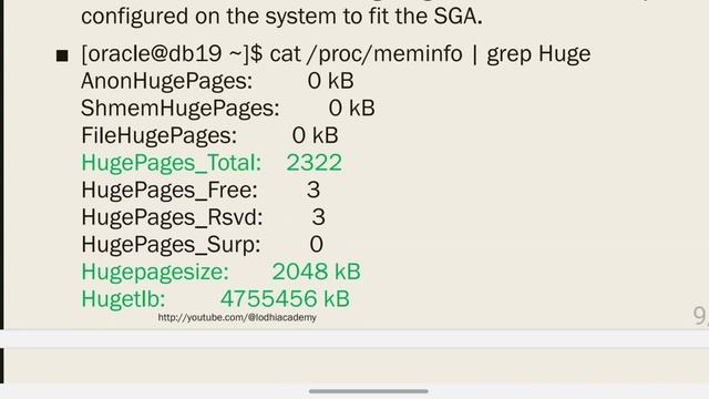 Huge Pages Configuration for Oracle Database 19C смотреть онлайн