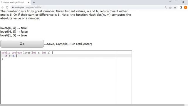Coding bat Java Logic-1 (love6) || Basic boolean logic puzzles -- if else && || !. смотреть онлайн