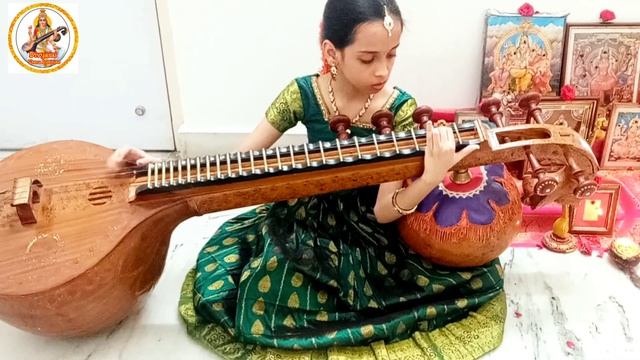 Sundari Tripura Sundari song on Veena | Divyasai Veena Institute смотреть онлайн