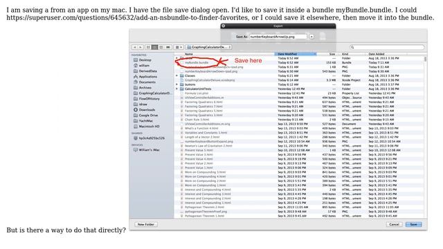 Open a bundle in the mac file save dialog? смотреть онлайн