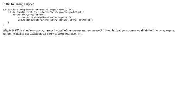 Why is it acceptable to omit the generic type parameter here? смотреть онлайн