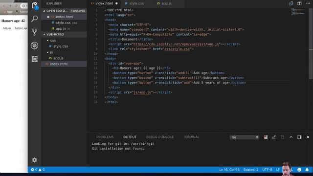 VueJS | Level 1-7: v-on click event + passing data смотреть онлайн
