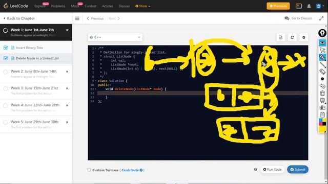 LeetCode day 2 delete node from a linked list смотреть онлайн