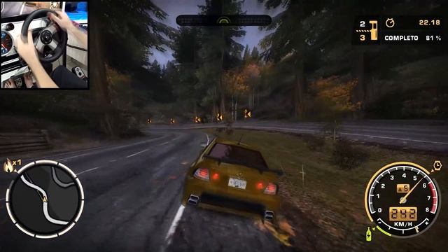 NFS Most Wanted - DERROTEI O VIC USANDO VOLANTE G27! BLACKLIST#13 (Parte 4)