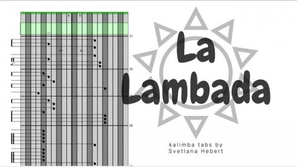 La Lambada - 21 keys kalimba tabs (easy)