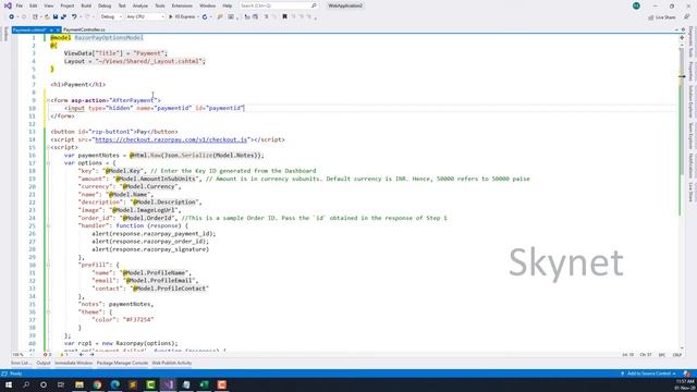 RazorPay Payment Gateway Integration in .NET MVC Core смотреть онлайн