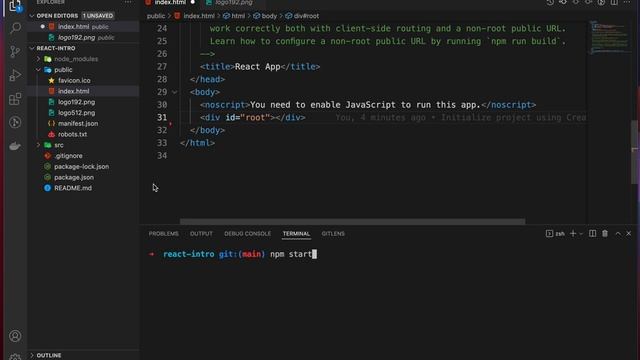 Introduction to React- first react app смотреть онлайн