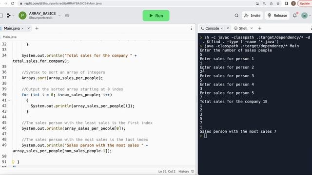 ARRAY BASICS - SORT INT ARRAY смотреть онлайн