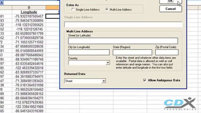 Geocoder In Excel