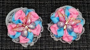 БАНТИКИ БАБОЧКИ ИЗ ЛЕНТ  Канзаши