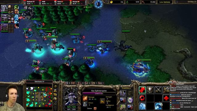 When Two Former Progamers Each Cover One Side Of a 4v4... - WC3 - Grubby смотреть онлайн