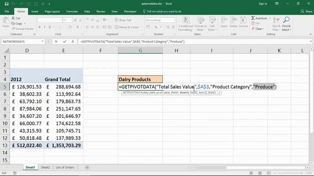 Excel GETPIVOTDATA Function to Pull Data from a PivotTable смотреть онлайн