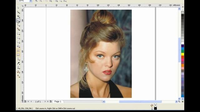 CorelDRAW Видеоурок Изменяем цвет глаз смотреть онлайн