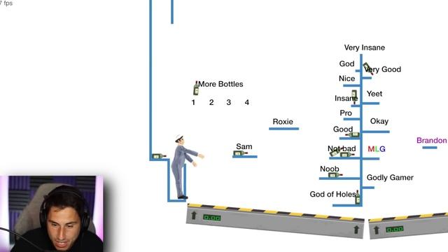 I Beat The NEW IMPOSSIBLE BOTTLE FLIP! | Happy Wheels смотреть онлайн