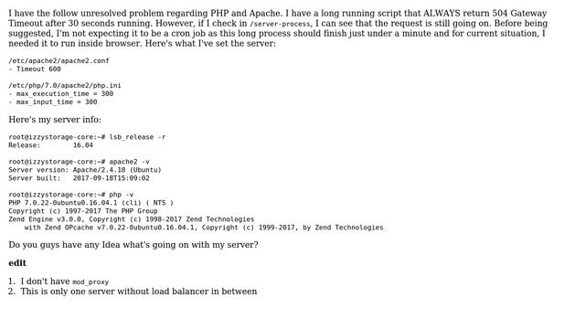 DevOps & SysAdmins: 504 Gateway Timeout even when Timeout is set to 600 смотреть онлайн