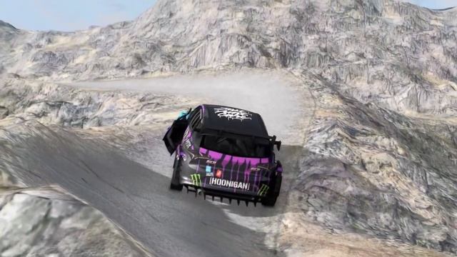 Ken Block Ford Fiesta VS Youtuber - BeamNG.Drive смотреть онлайн