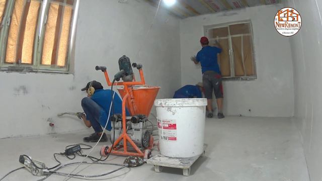 шпаклевка стен машинным способом смотреть онлайн