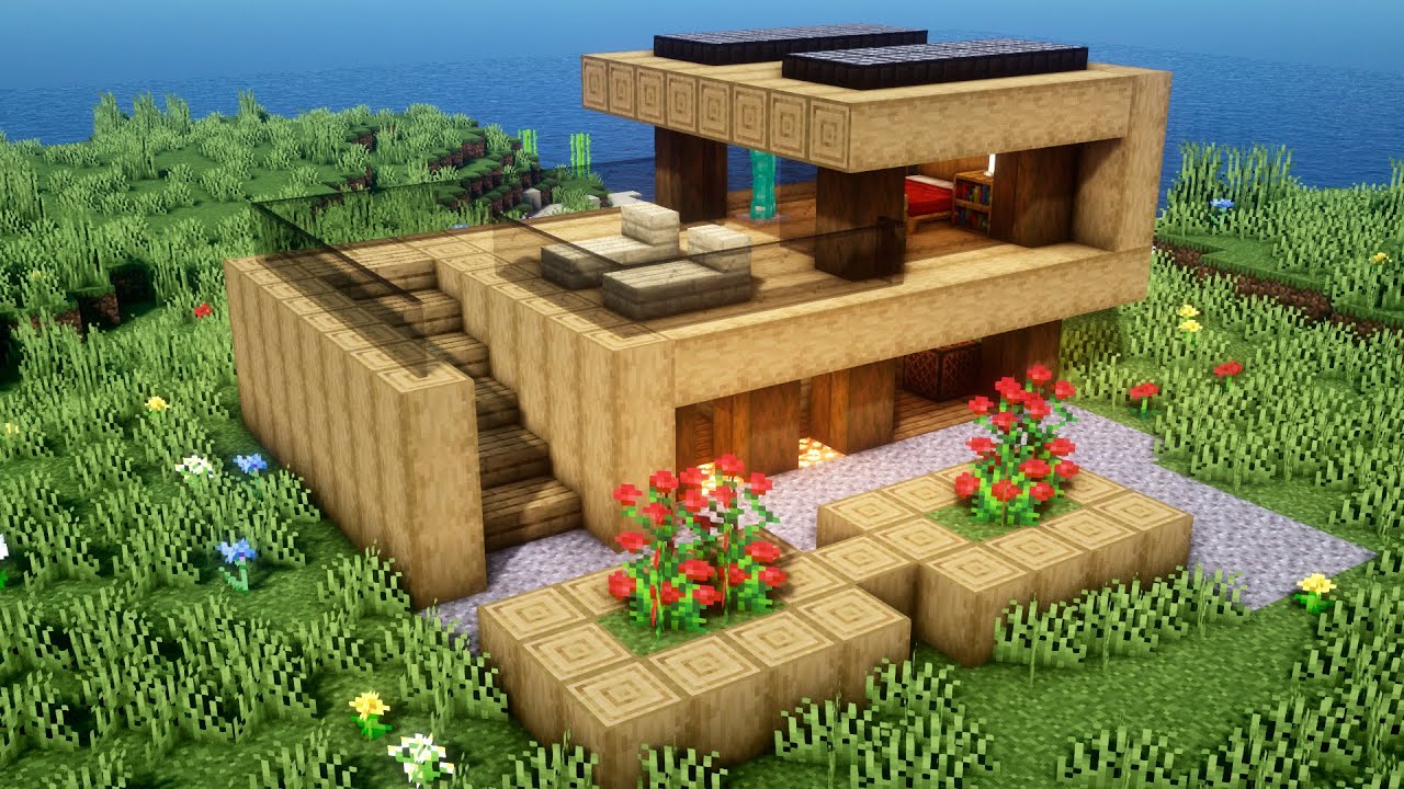 СТАРТОВЫЙ ДОМ В МАЙНКРАФТЕ! смотреть онлайн