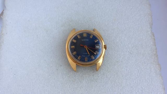 наручные часы Восток СССР синие 17 камней в позолоте смотреть онлайн