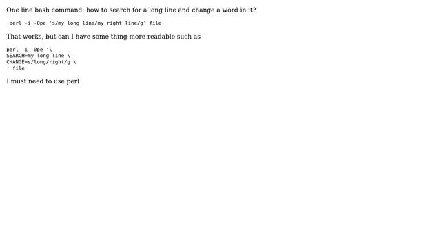 Unix & Linux: perl - search for a long line and change a word in it смотреть онлайн